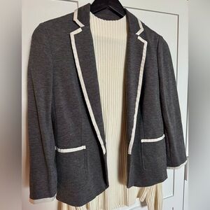 Stretch Crop Blazer w Piping - 4